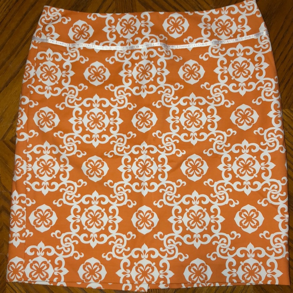 Orange Pencil Skirt